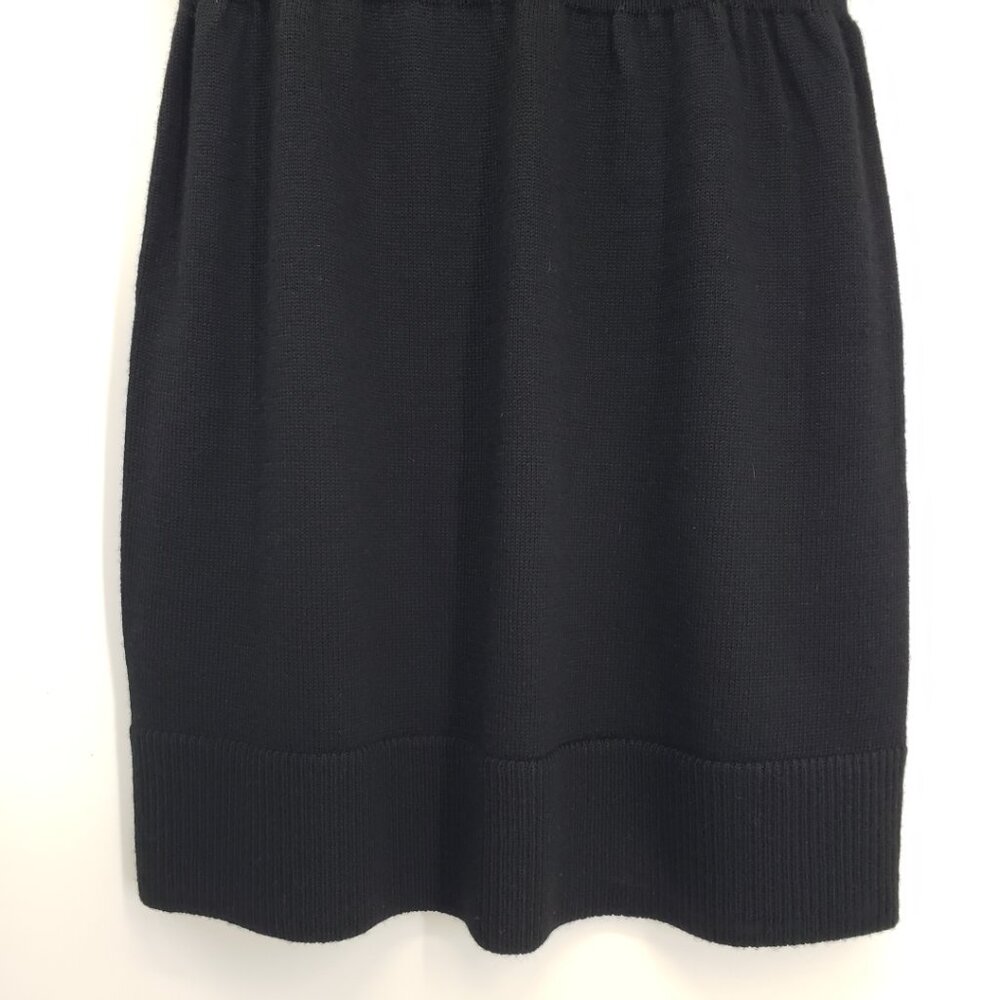 3/$25 LOFT Floral Lace Sweater Dress S Merino Wool Black Gray - Picture 5 of 9
